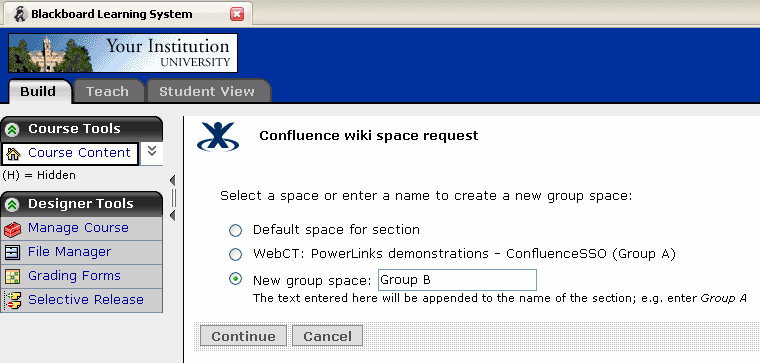 Create wiki space confirmation reqest for multiple spaces
